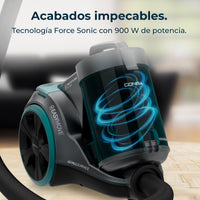 Cecotec Conga Rockstar Multicyclonic XL PowerStyle Aspirador 900 W ForceSonic 170 AW 20 kPa Animal Turbo