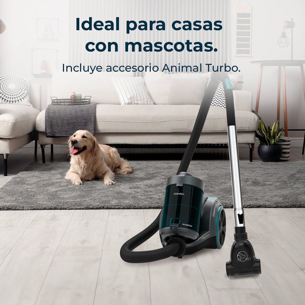 Cecotec Conga Rockstar Multicyclonic XL PowerStyle Aspirador 900 W ForceSonic 170 AW 20 kPa Animal Turbo