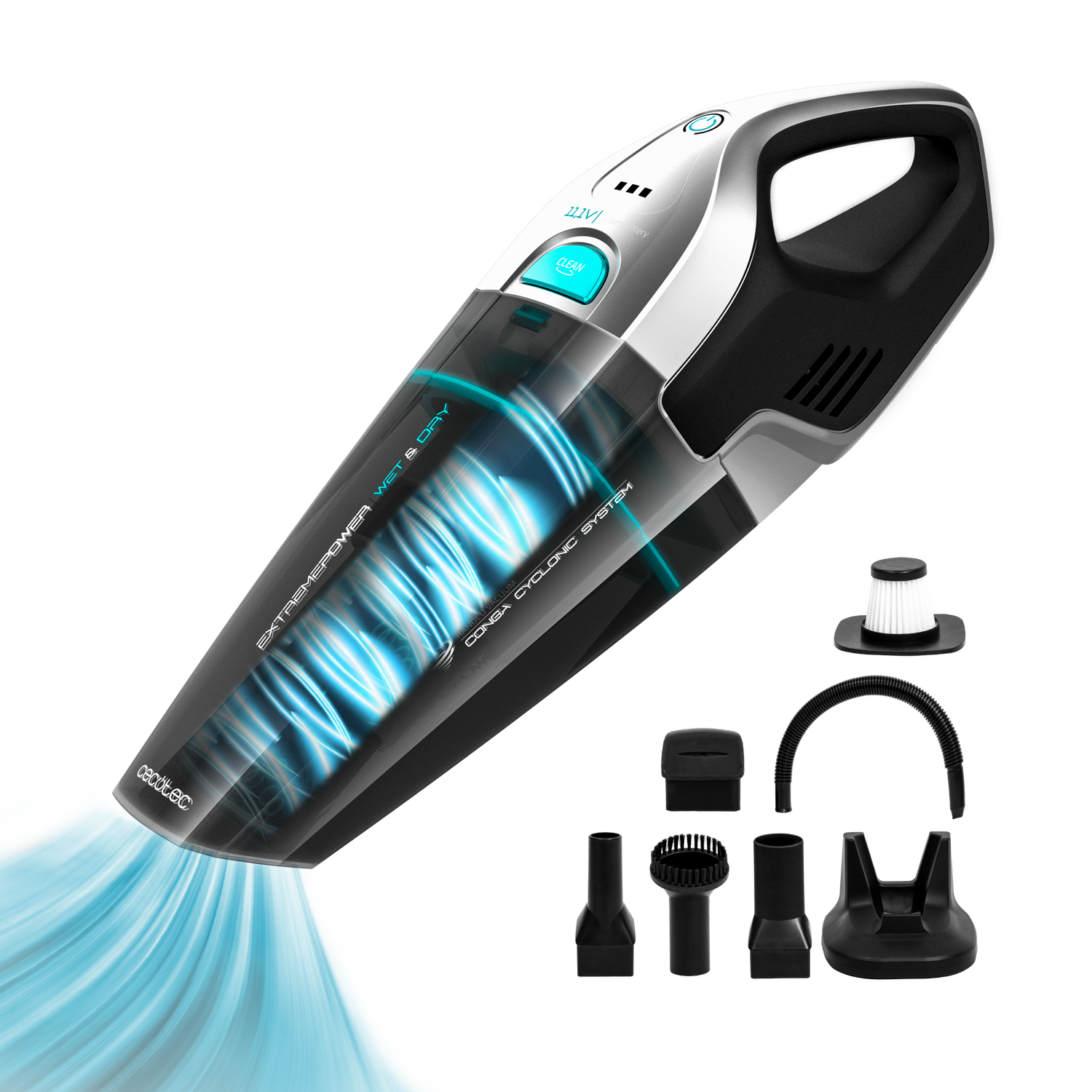 Cecotec Conga Immortal ExtremeSuction 11,1 V Aspiradora De Mano Húmedo Y Seco 75 W 20 Min