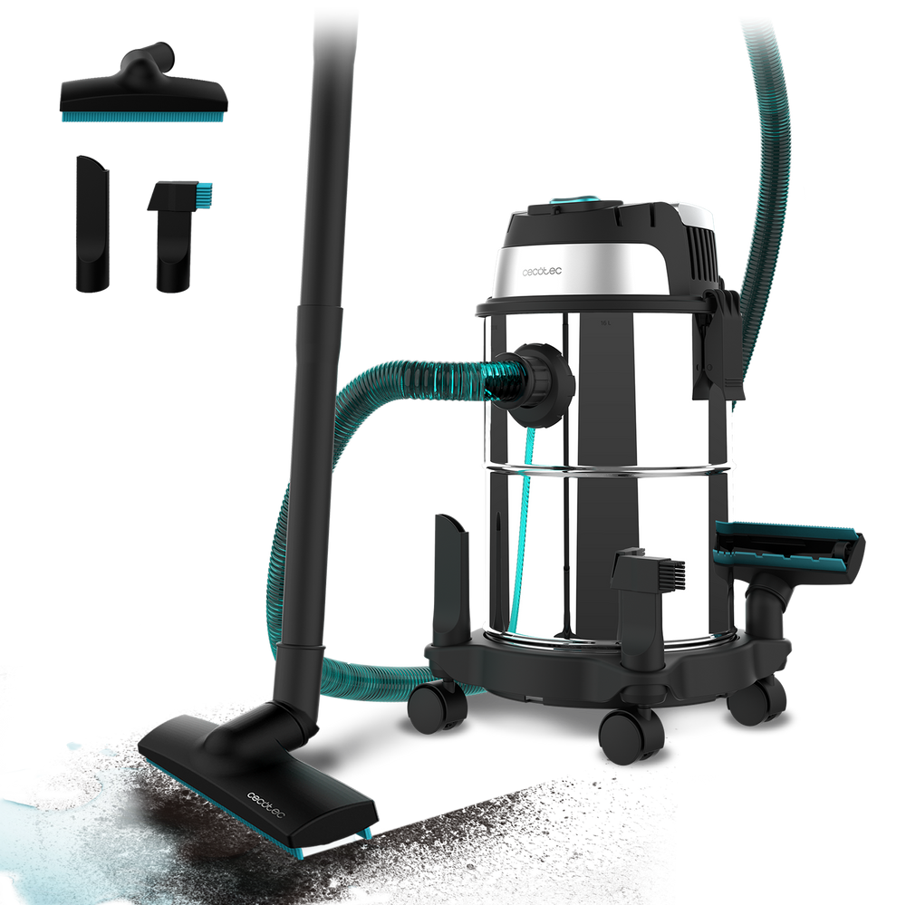 Cecotec Conga Rockstar Aspirador 2 En 1 Húmedo Y Seco Con Carcasa De Acero Inoxidable