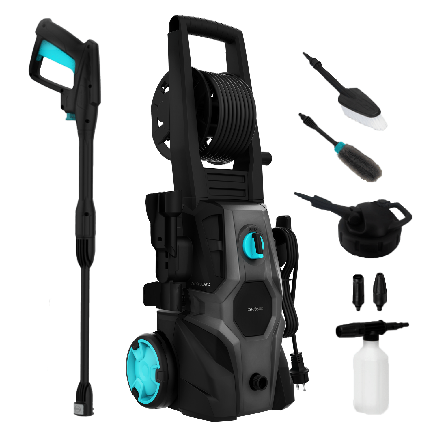 Cecotec HydroBoost 2000 Car y Garden Pro Lavadora a Presión 150 Bar 450 Litros por hora con Bomba HardPump