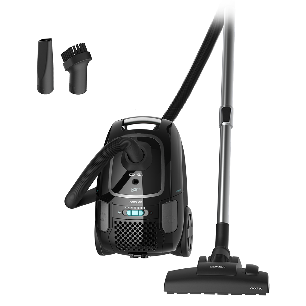 Cecotec Conga Powerbag 4000 XL Aspirador Trineo Bolsa 4L 890W 7m Alcance Accesorios