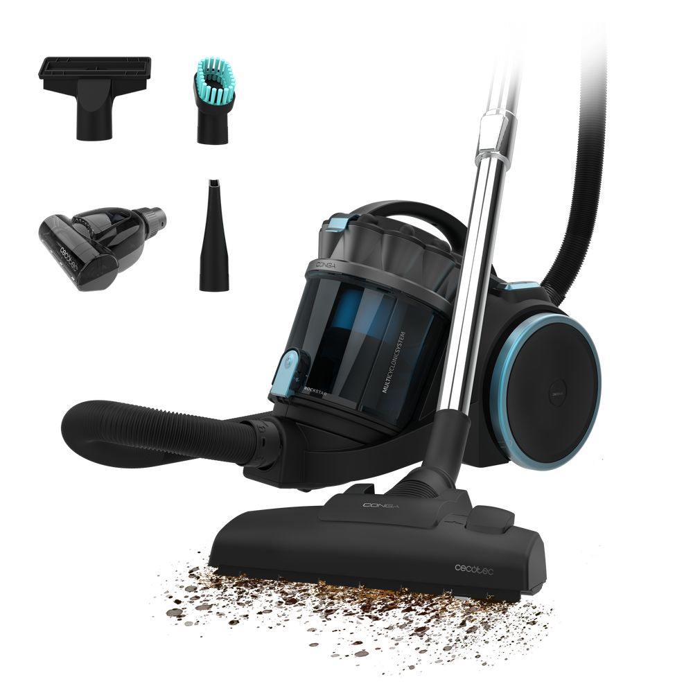 Cecotec Conga Rockstar Multicyclonic XXL Animal Aspiradora 800 W Potencia Alta para Mascotas