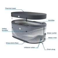 Poolex - NetSpa Järvi baño de hielo con kit enfriador