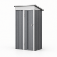 Caseta Metálica de Jardín 158x82,8x185 cm Puerta Exterior