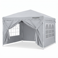 Carpa Plegable 3x3 M Con 4 Paredes Laterales Y Estructura Reforzada