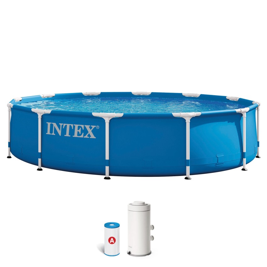 Intex Metal Frame Piscina Desmontable Circular 366x76cm 6503L