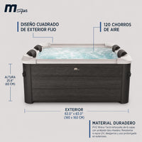 Mspa - Spa rígido cuadrado Tribeca 4-6 personas