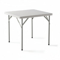 Mesa Plegable Portátil 84x84x74 Cm Blanco
