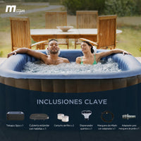 MSpa – Spa hinchable cuadrado Tekapo 4 personas