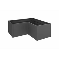 Biohort – Huerto urbano elevado de metal Gris oscuro metálico