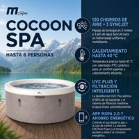 MSpa - Spa hinchable semirrígido circular Cocoon-Eco 4–6 personas