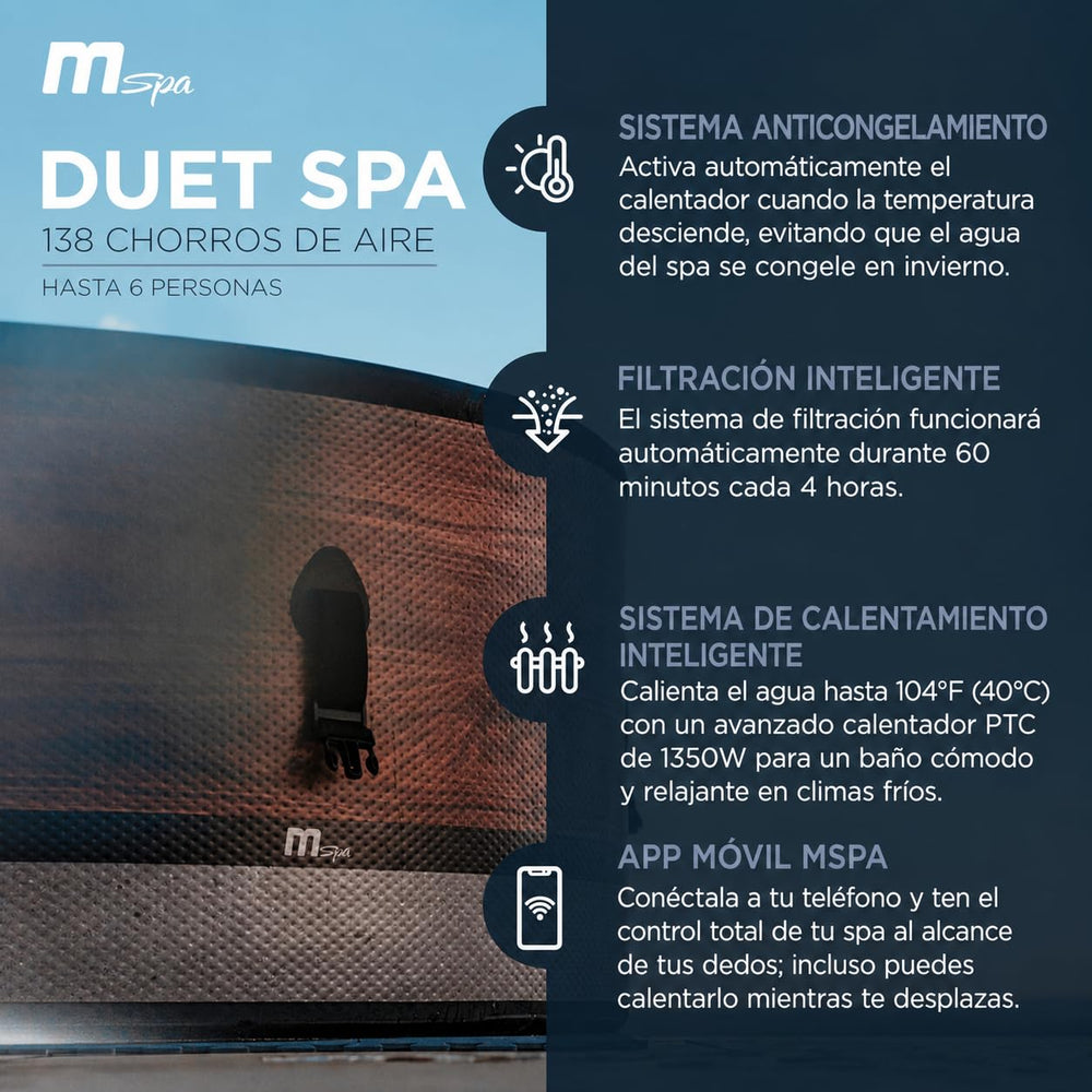 MSpa - Spa hinchable semirrígido circular Duet-Eco 4-6 personas