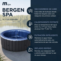 MSpa – Spa hinchable circular Bergen 4–6 personas