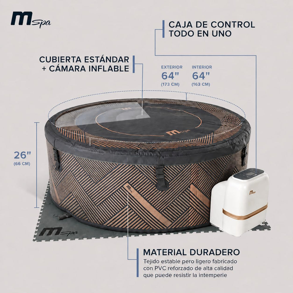 MSpa - Spa hinchable semirrígido circular Mono-Eco 4-6 personas