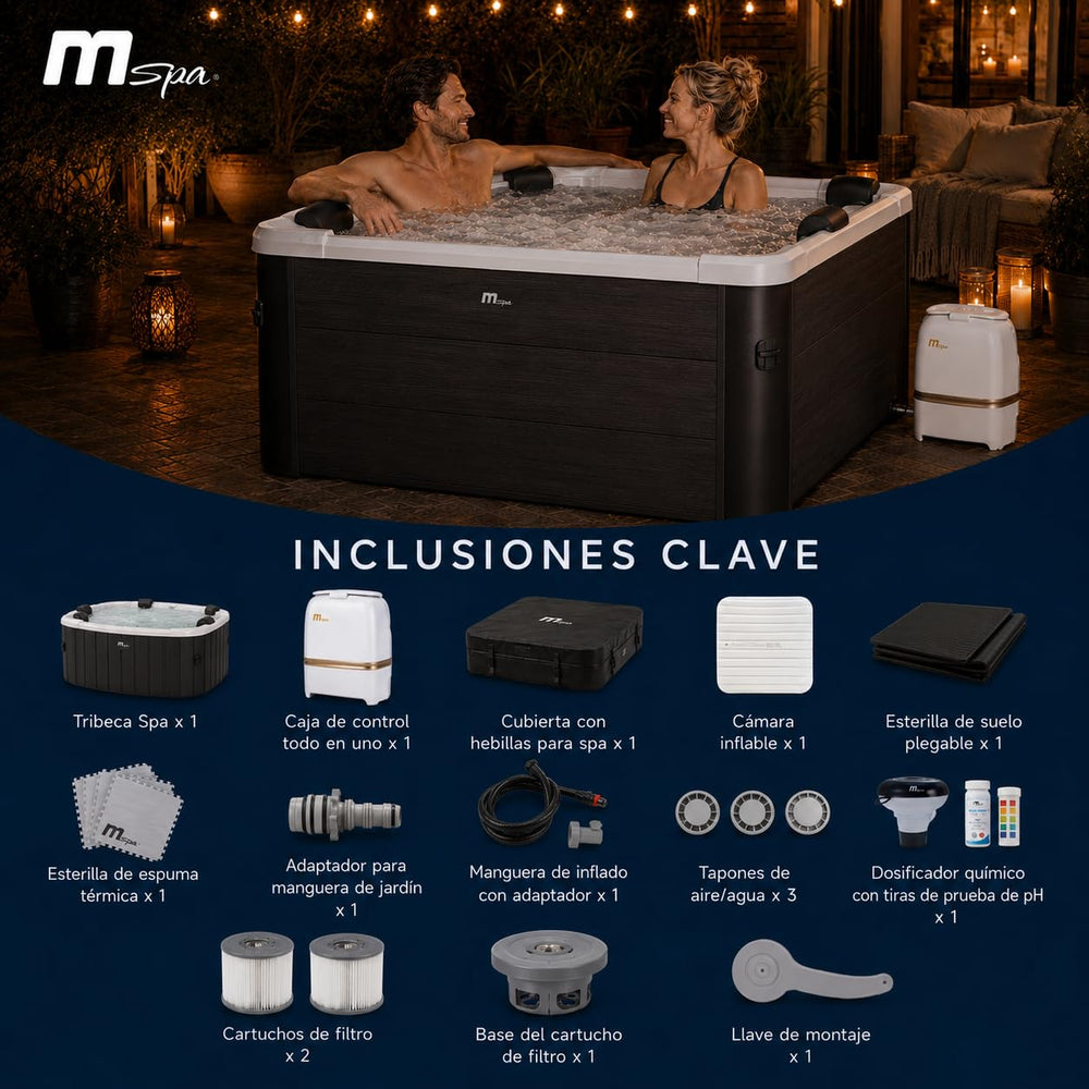 Mspa - Spa rígido cuadrado Tribeca 4-6 personas