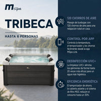 Mspa - Spa rígido cuadrado Tribeca 4-6 personas