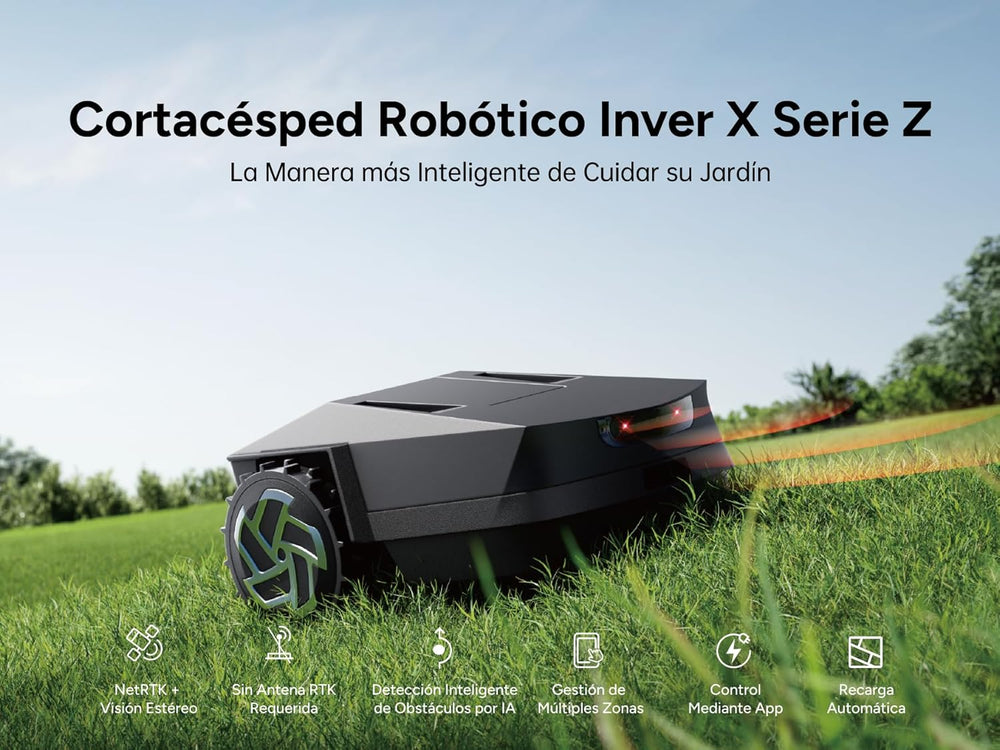 iGarden Z4 Robot Cortacésped Inteligente sin Cable Inver X Serie Z — RTK + IA, hasta 1500 m²