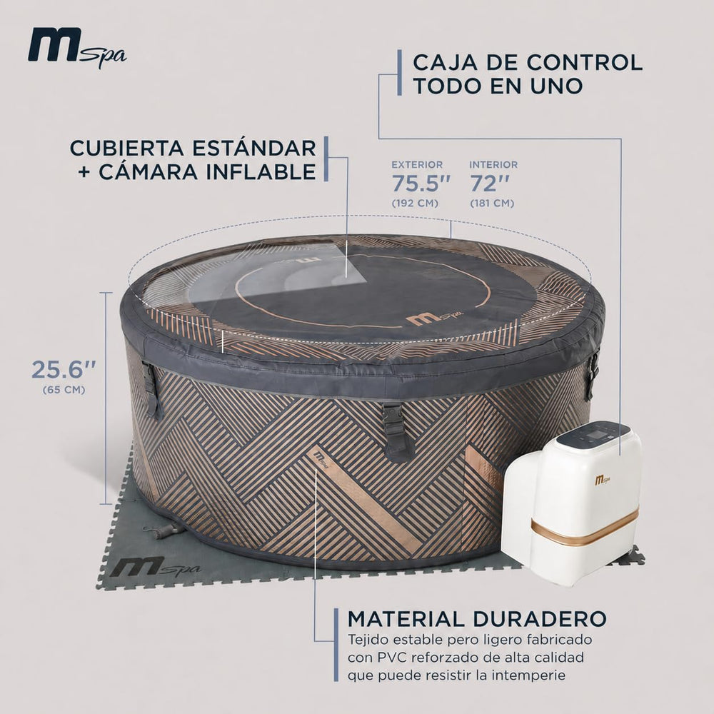 MSpa - Spa hinchable semirrígido circular Mono-Eco 6-8 personas