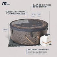 MSpa - Spa hinchable semirrígido circular Mono-Eco 6-8 personas