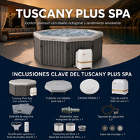 MSpa - Spa rígido cuadrado Tuscany 4–6 personas