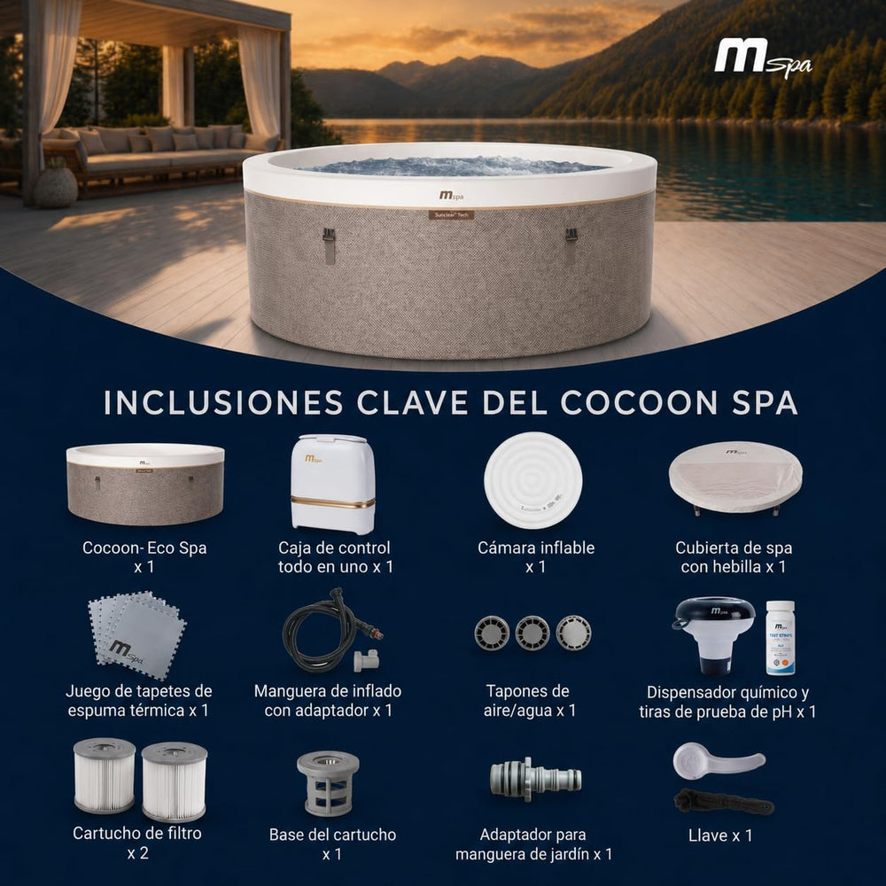 MSpa - Spa hinchable semirrígido circular Cocoon-Eco 4–6 personas