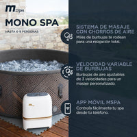 MSpa - Spa hinchable semirrígido circular Mono-Eco 6-8 personas