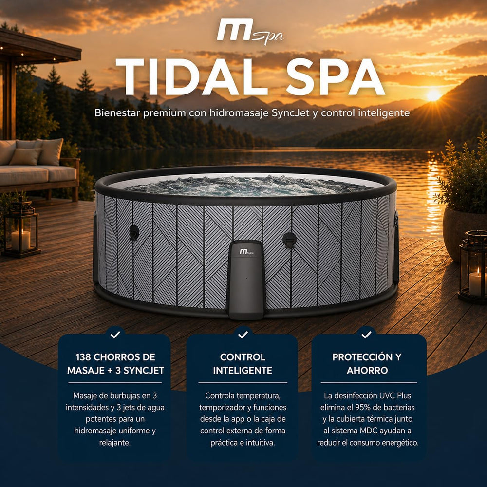 MSpa Spa hinchable semirrígido circular Tidal 4–6 personas