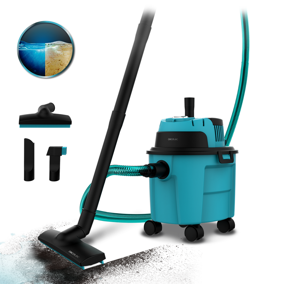 Cecotec Conga Rockstar Aspiradora Húmedo Seco Compacta Turquesa Para Jardín Sólidos Y Líquidos Filtro Dual