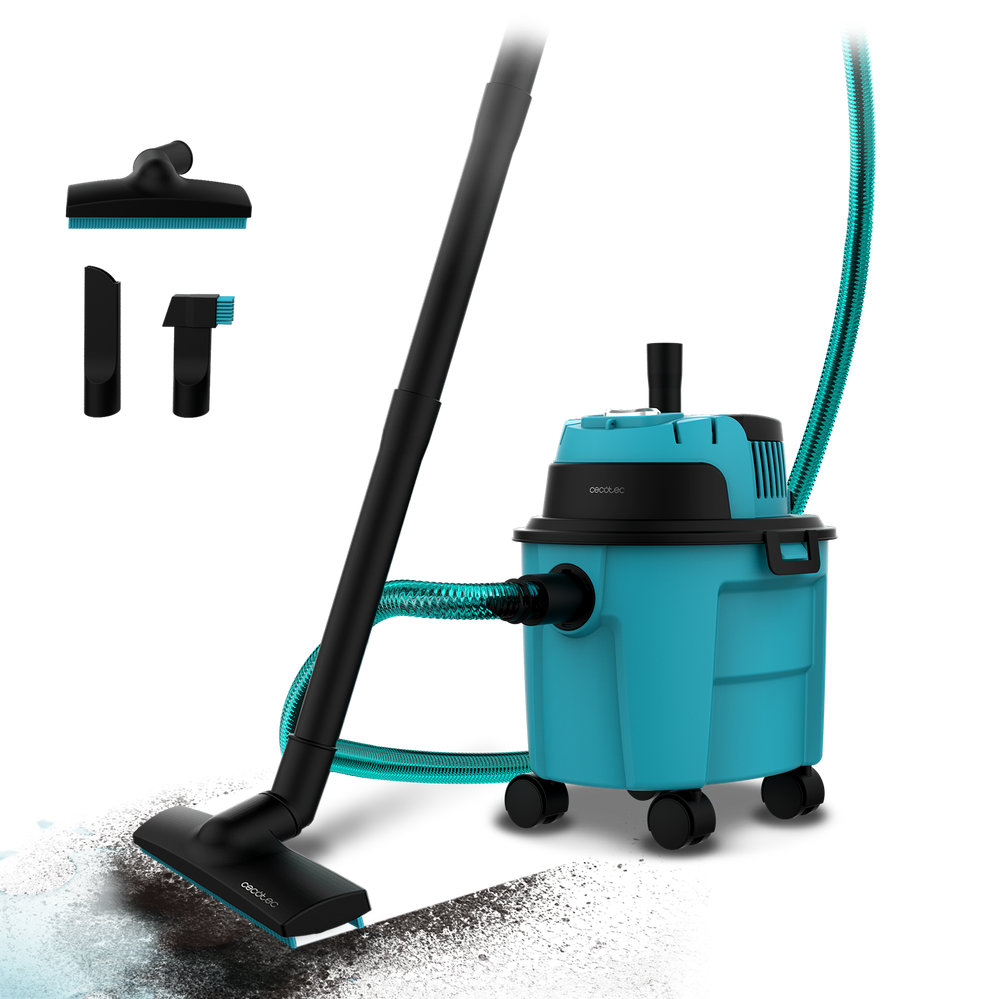 Cecotec Conga Rockstar Aspiradora Húmedo Seco Compacta Turquesa Para Jardín Sólidos Y Líquidos Filtro Dual