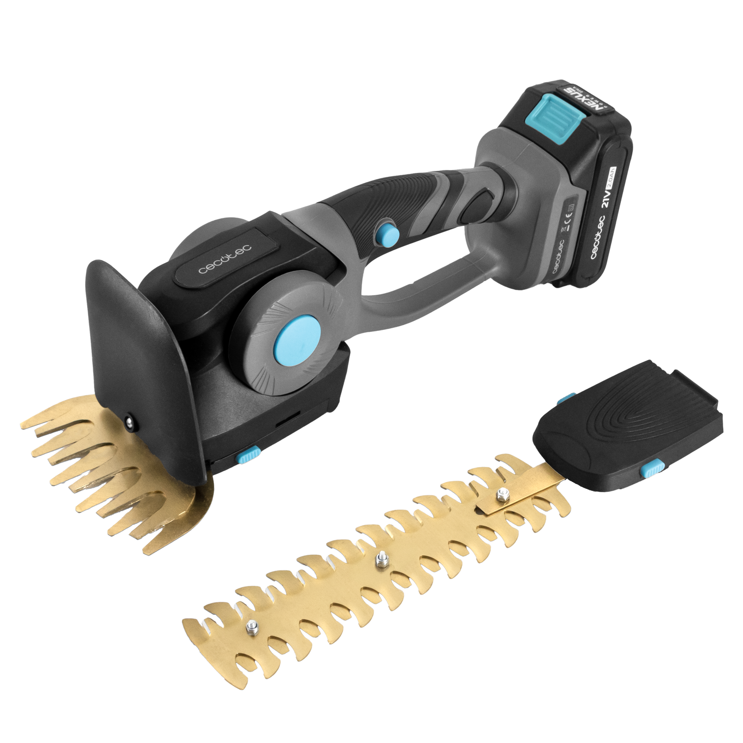 Cecotec Cortasetos TitaniumSword 2120 Hand XL Con Cuchillas De Titanio Antiadherentes