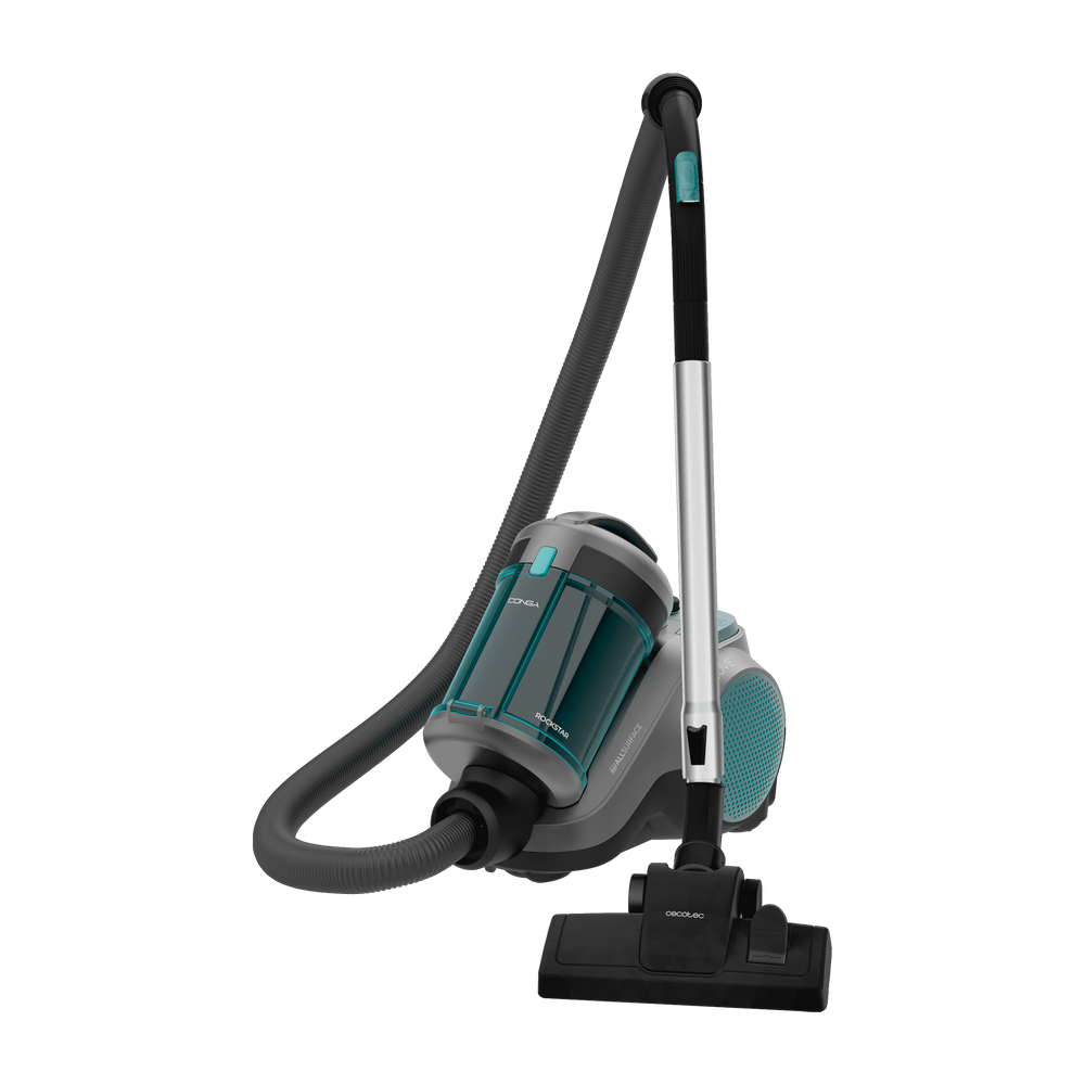 Cecotec Conga Rockstar Cyclonic Powerbag Aspiradora Trineo 900 W Sin Bolsa Con Bolsa Indicador de Depósito