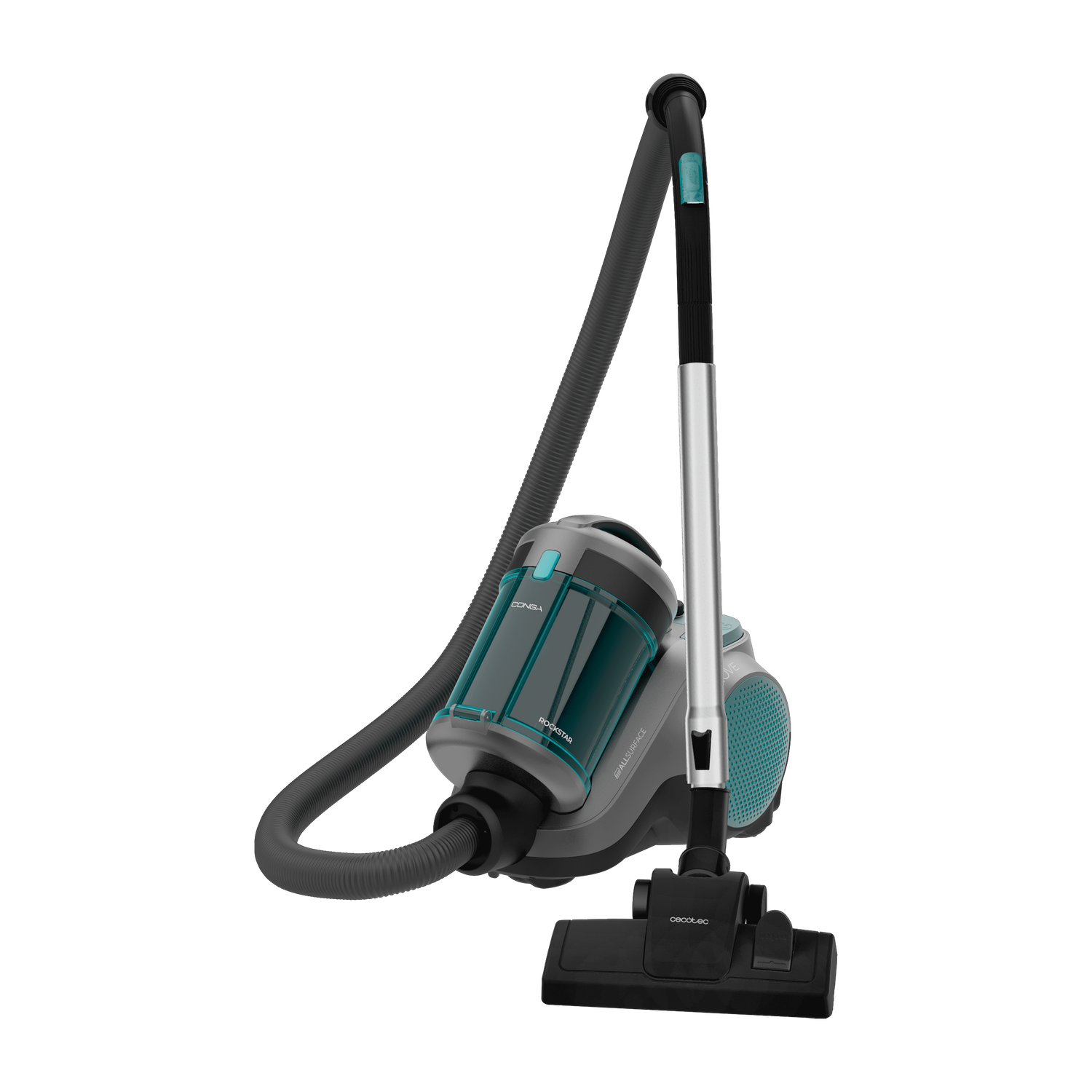 Cecotec Conga Rockstar Cyclonic Powerbag Aspiradora Trineo 900 W Sin Bolsa Con Bolsa Indicador de Depósito