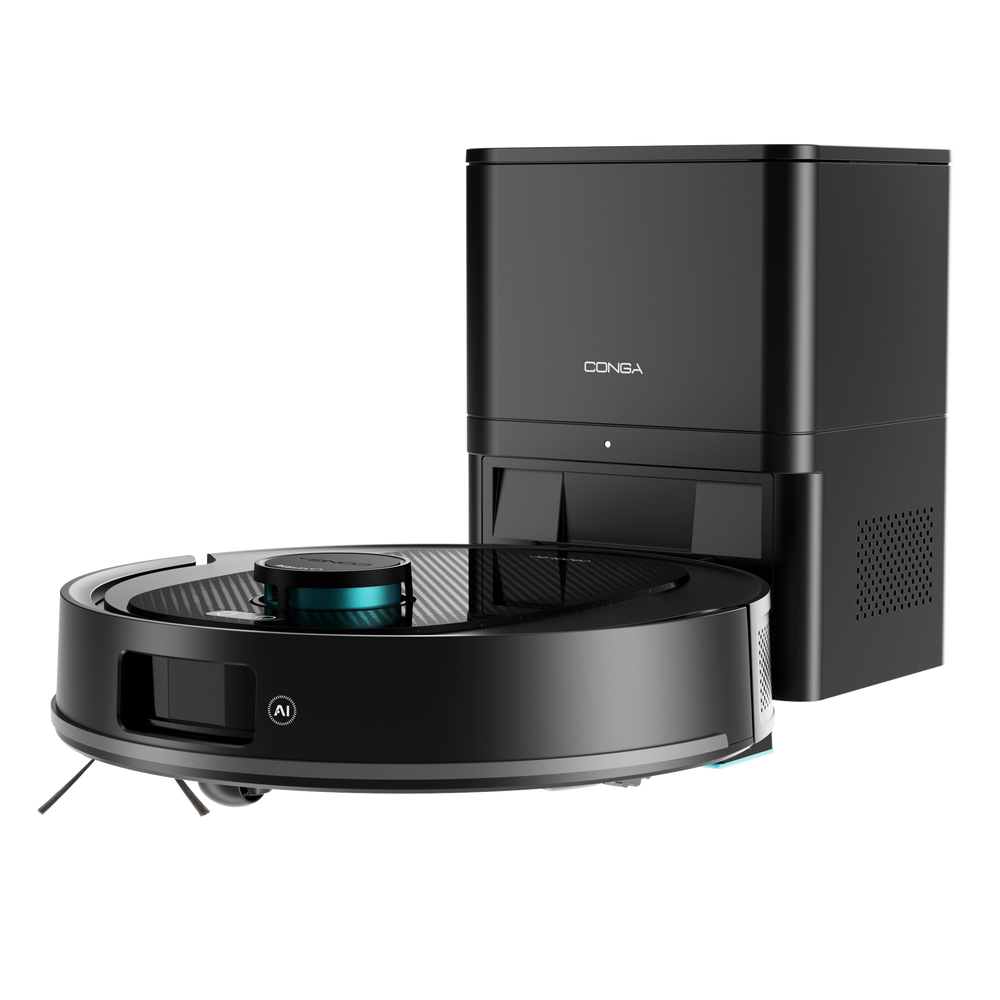 Cecotec Conga Y80 Robot Aspirador IA Láser Eye, Navegación Inteligente y Mapa Interactivo