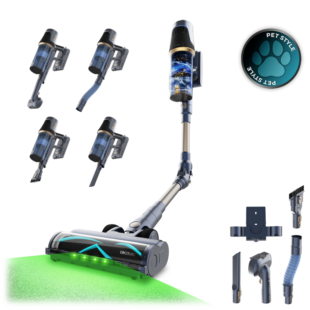 Cecotec Conga Rockstar RS70 Pet Flex Aspiradora 500 W 150 AW Con Accesorios Pro Para Mascotas