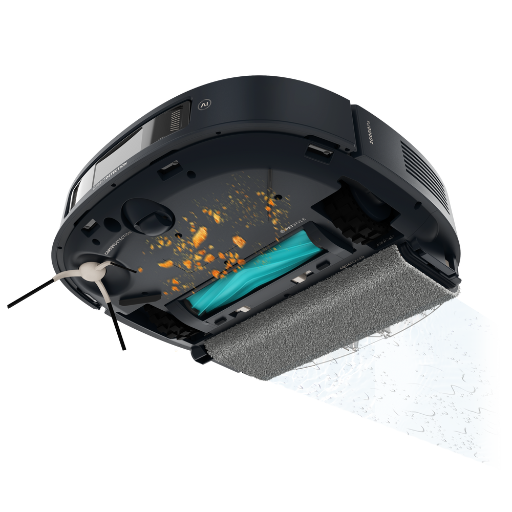 Cecotec Conga Z100 Robot Aspirador IA Con LaserEye Y AquaCycle Detección De Objetos Y Fregado Profesional