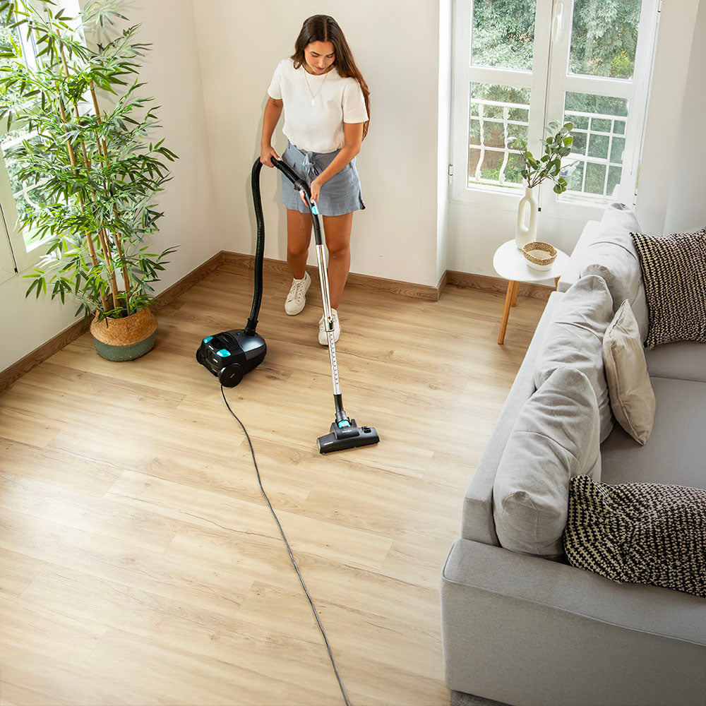 Cecotec Conga PowerBag 2000 Compact Plus Aspiradora Trineo 800 W 16 kPa para Suelos Duros y Alfombras