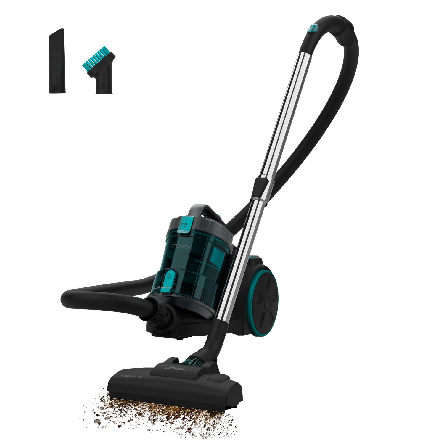 Cecotec Conga Rockstar Cyclonic XL Aspirador De Trineo 890 W Y 17 kPa De Succión Potente