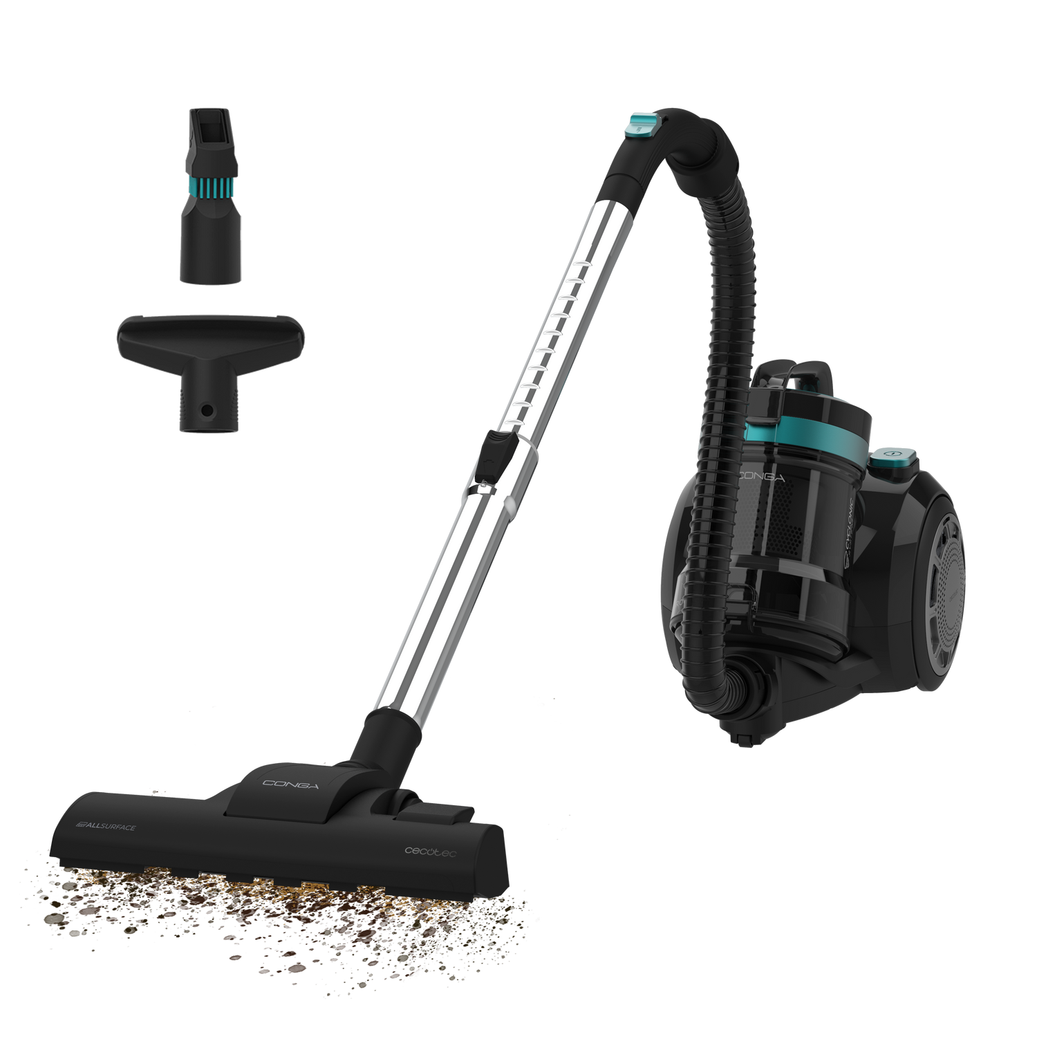 Cecotec Conga Rocksta Cyclonic Plus 800 W Potencia Aspiradora Sin Bolsa Multisuperficie