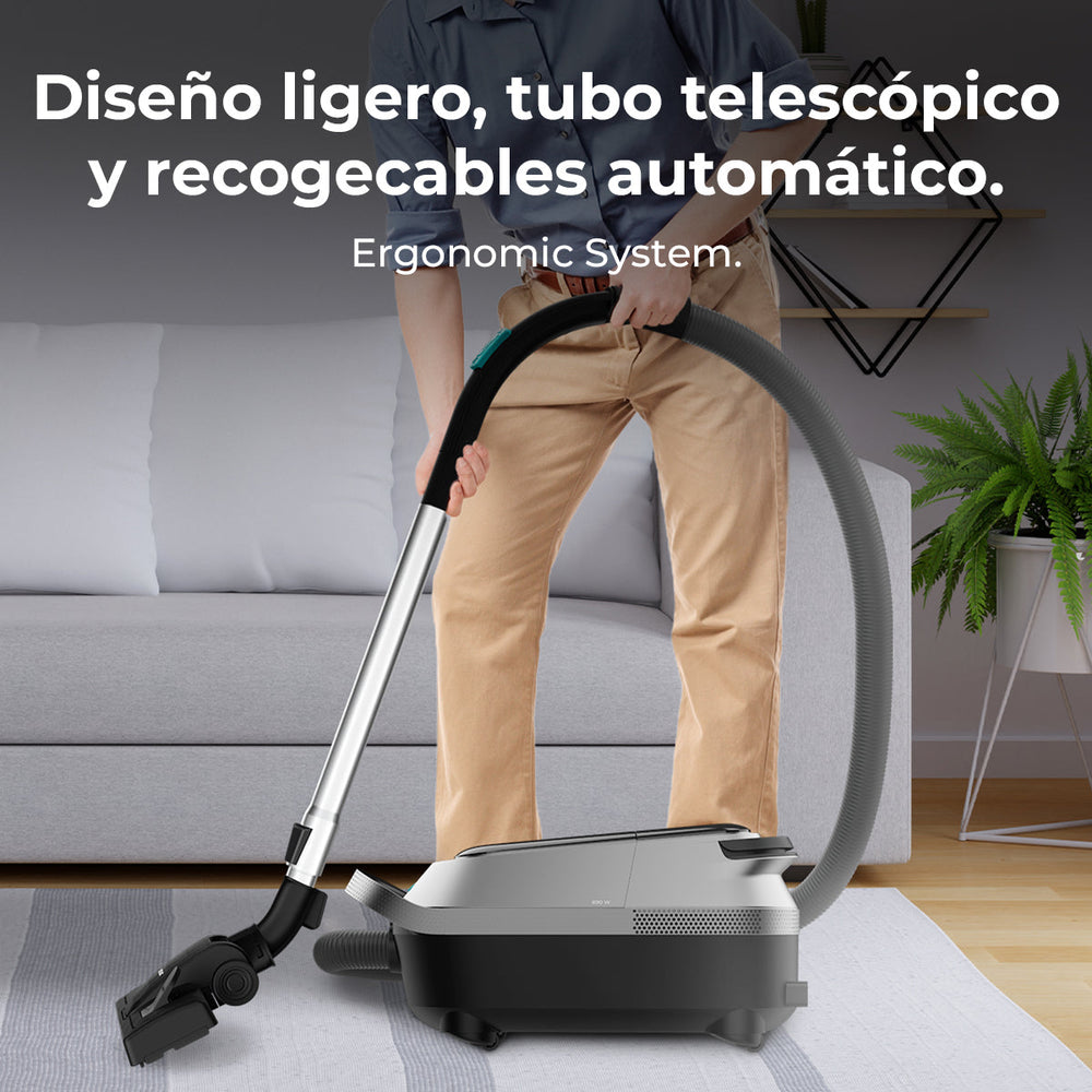 Cecotec Conga Powerbag 5000 ProStyle Aspiradora Con Bolsa 890 W 5 L Rendimiento Profesional
