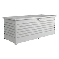Biohort –  Arcón de metal para exterior plata metálica