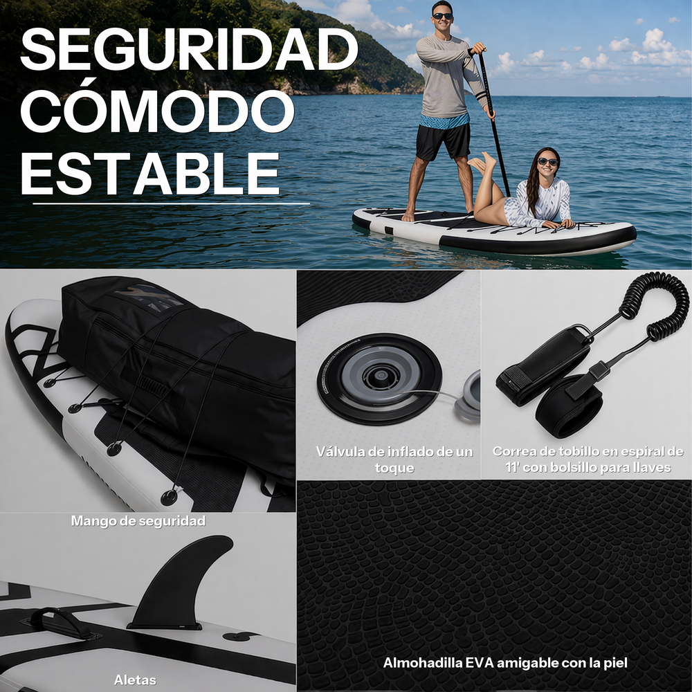 Tabla de paddle surf hinchable 11" 335 cm blanca