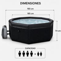 Nixspa Spa exterior hinchable semirrígido 5–6 personas