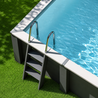 Piscina elevada de composite Gre cuadrada KPCOR28T 315 × 315 × 96 cm