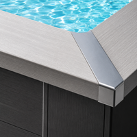Piscina elevada de composite Gre cuadrada KPCOR28T 315 × 315 × 96 cm