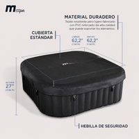 MSpa – Spa hinchable cuadrado Tekapo 4 personas