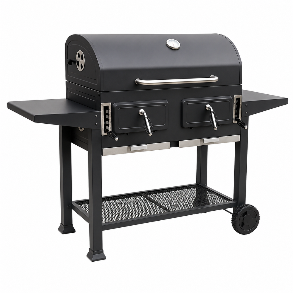 Barbacoa de Carbón Portátil con Ventilación Regulable
