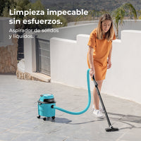 Cecotec Conga Rockstar Aspiradora Húmedo Seco Compacta Turquesa Para Jardín Sólidos Y Líquidos Filtro Dual