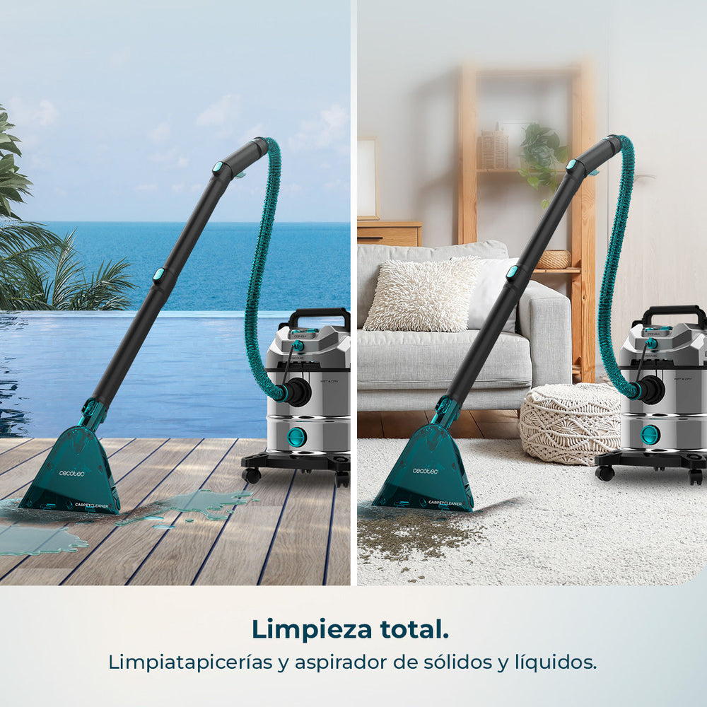 Cecotec Conga CarpetClean 20000 Pro Ultra Limpiatapicerías y Aspirador Sólidos y Líquidos 1600 W 21 kPa