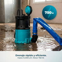 Cecotec Bomba De Agua Axike 750 2 En 1 Para Agua Limpia Y Sucia 14000 L Por Hora